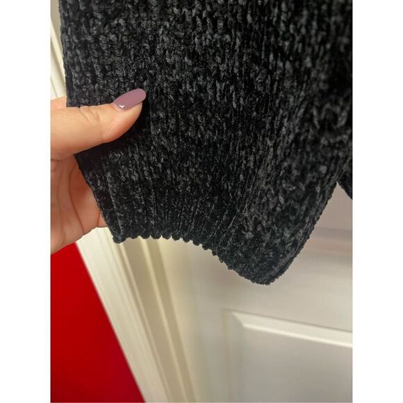 Australia New Zealand Black Chenille Full Zip Cardigan Sweater sz XXXL EUC - Picture 5 of 8